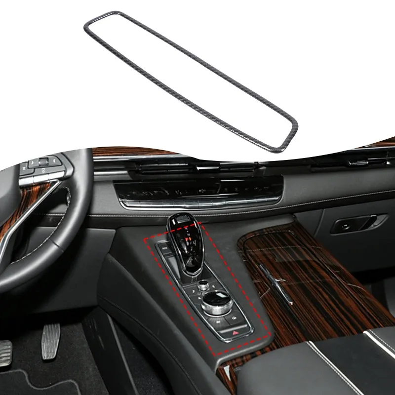 

ABS Carbon Fiber Center Console Gear Shift Trim Frame for Cadillac Escalade 2021-2024 Car Accessories