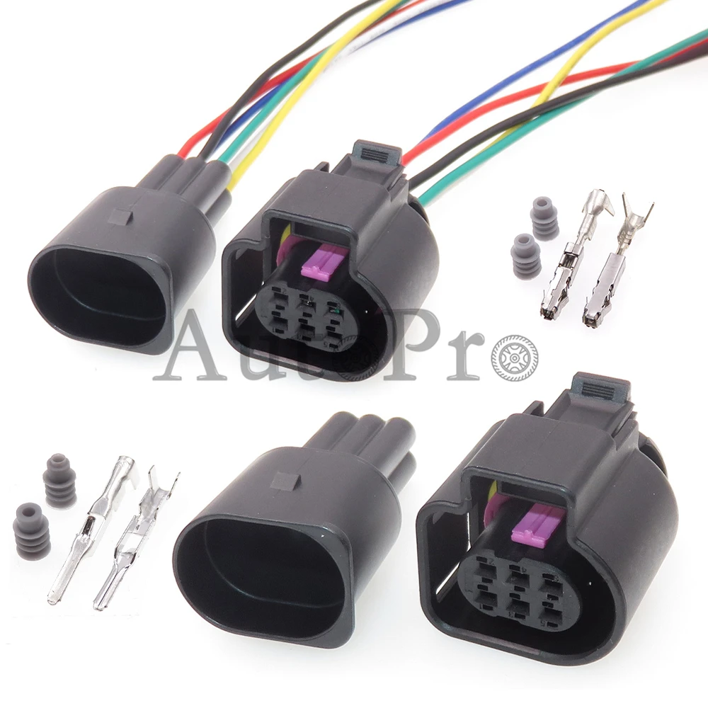 1 Set 6 Hole 1928404669 Car Oxygen Sensor Waterproof Socket Auto Starter Male Female Docking Wiring Harness Connector