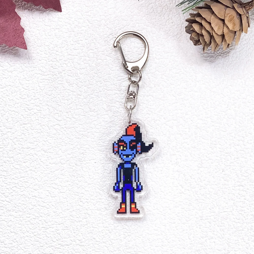 1/16 Stück Spielfiguren Undertale Auto-Schlüsselanhänger Zubehör Acryl Niedliche Anhänger für Taschen Lustiger Schlüsselhalter Rucksack-Dekoration – Detail 14