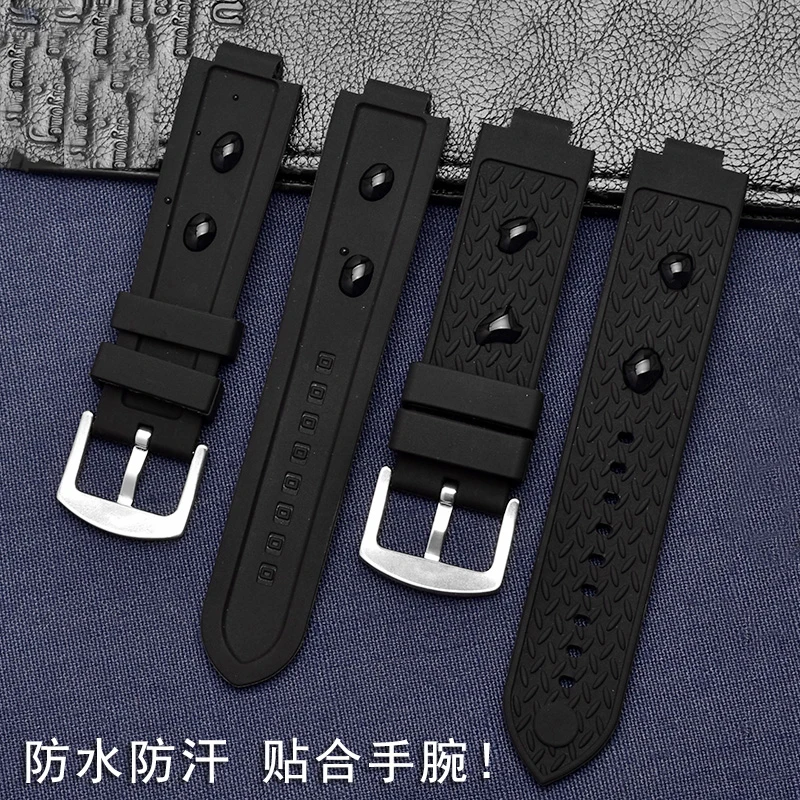محدب واجهة سيليكون حزام ساعة اليد ل تيودور Pelagos توماهوك سلسلة 25500 25600 مقاوم للماء المطاط حزام (استيك) ساعة لينة الأسود
