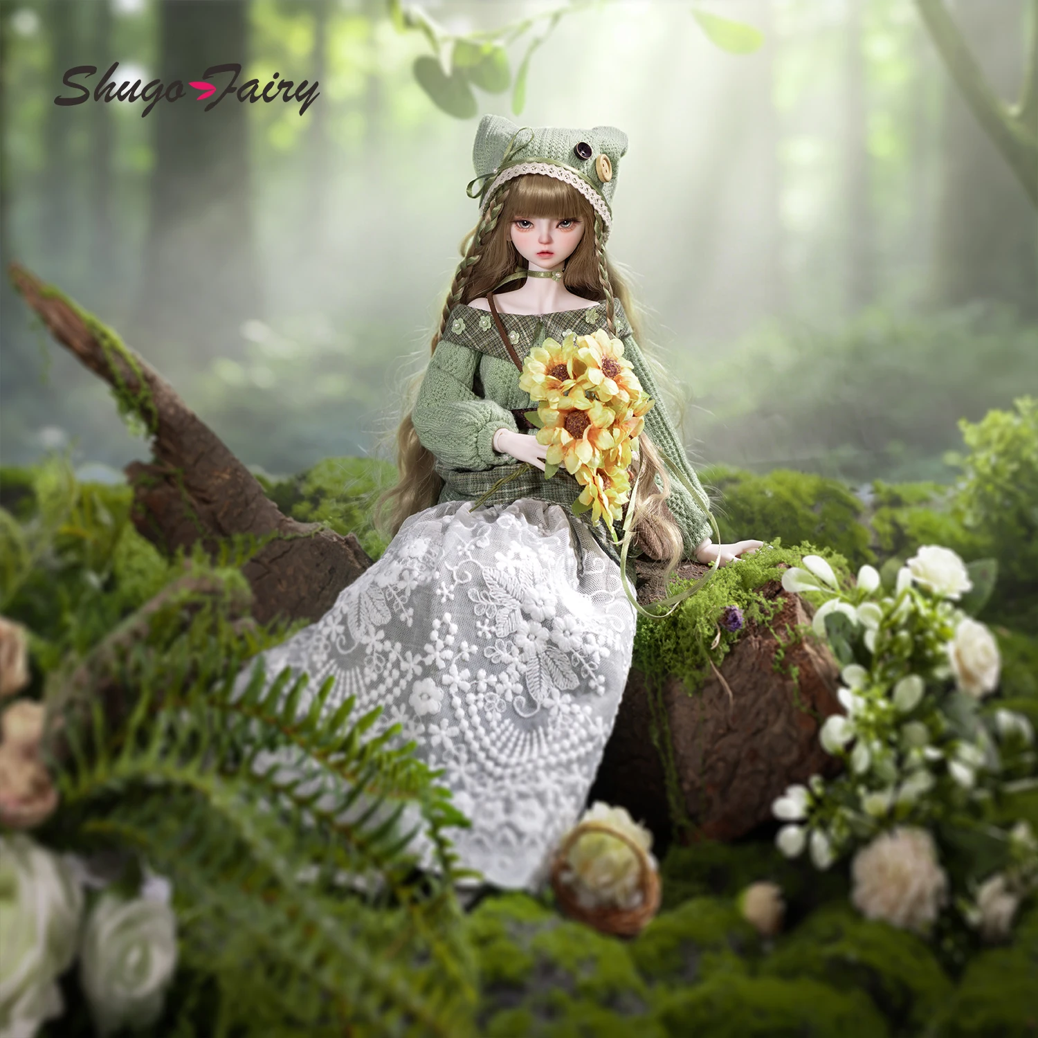 ShugaFairy Joan H BJD Doll 1/4 Fullset Handmade Articulated Collectible Art Doll Mori Kei Forestcore Resin Ball Jointed Doll