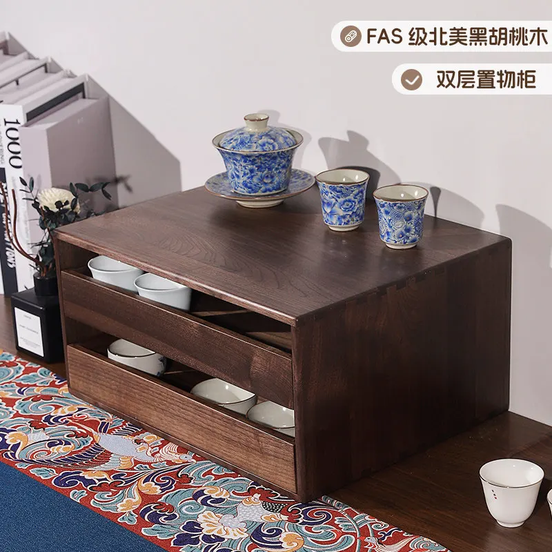 

North American Black Walnut Drawer Desktop Storage Box Office File Storage Box Chinese Wooden Multilayer Desktop