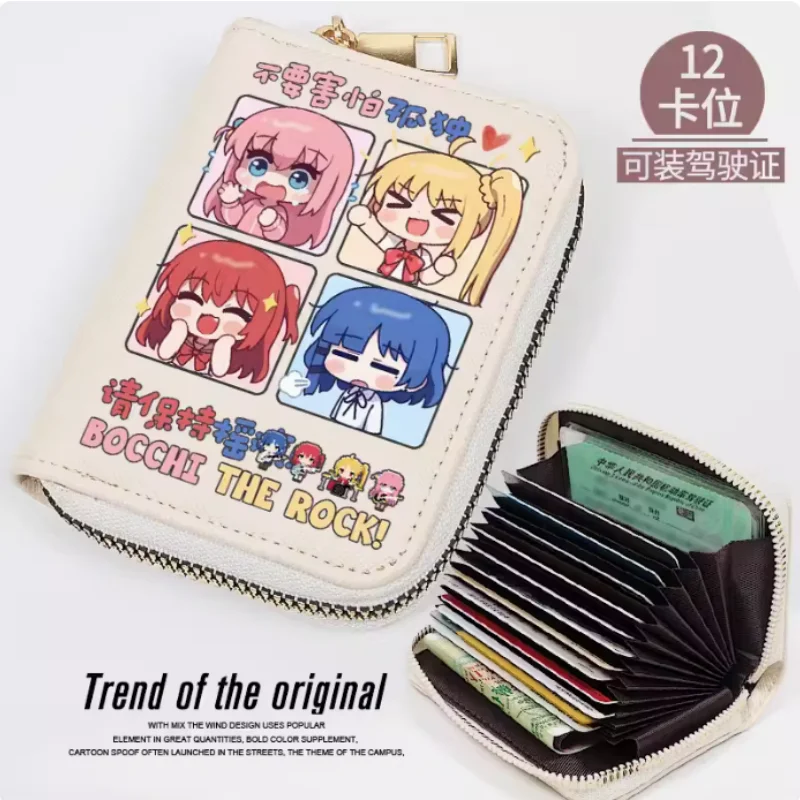 

Anime Bocchi The Rock! Ijichi Nijika Gotoh Hitori Fashion Wallet PU Purse Card Coin Zipper Cash Holder Bag Cosplay Gift B1690