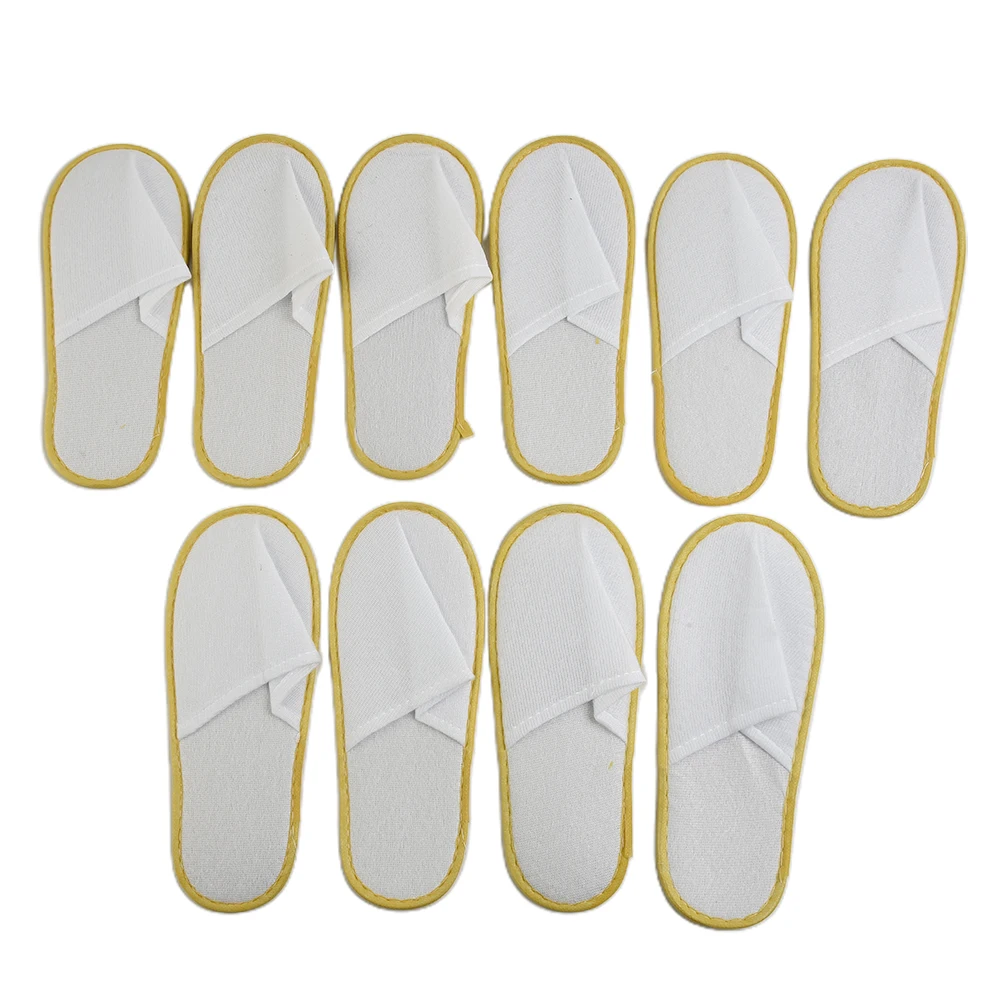 10 Pairs Disposable Slippers Hotel Travel Slipper Party Home Guest Men Women Unisex Closed Toe Anti-slip Slipper Home & Garden