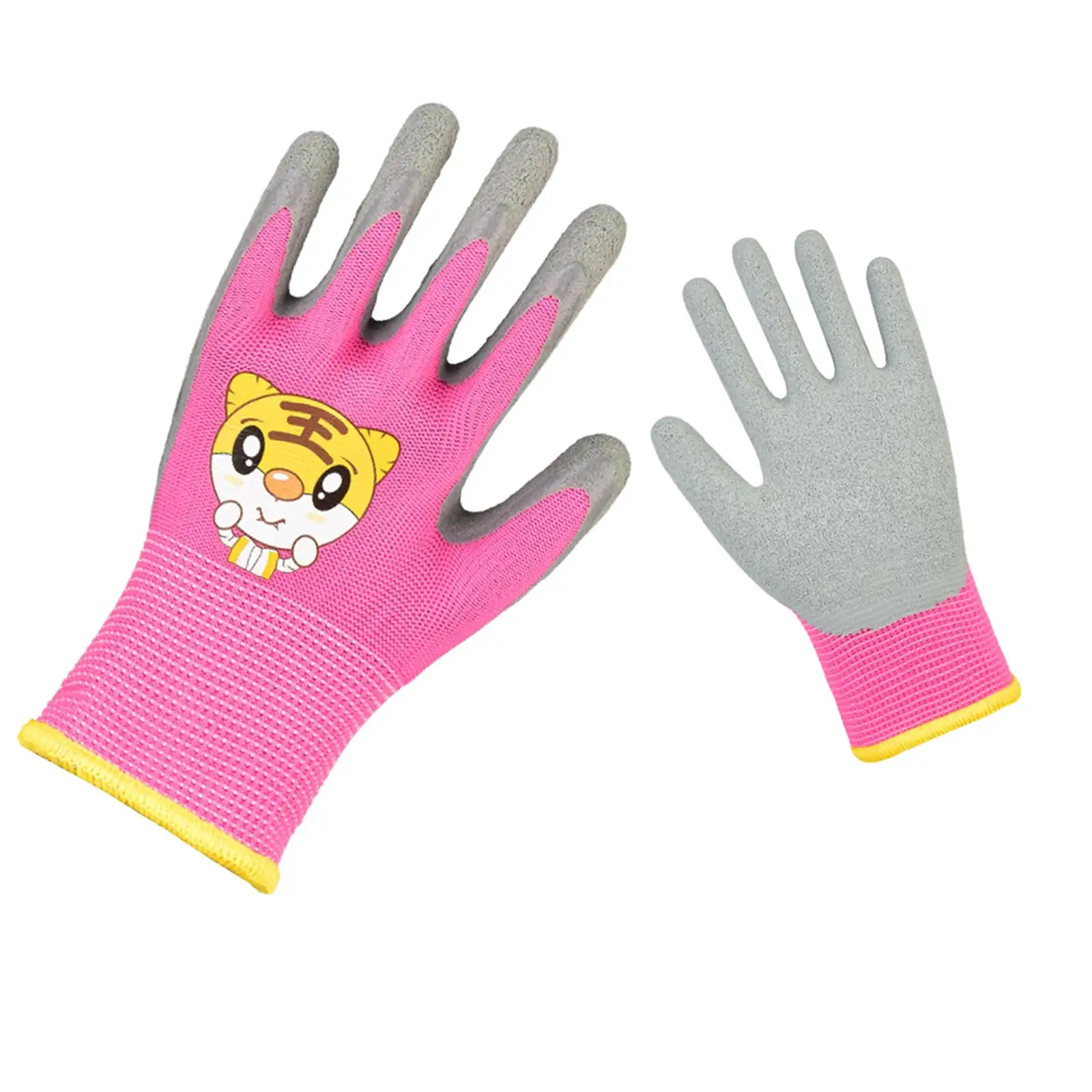 Small Child Gardening Gloves Rubber Coated Protective Garden Mittens for Outdoor Tools and Planting Age