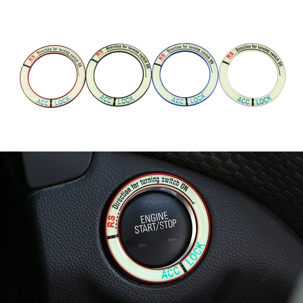 Carmilla Car Engine Start Stop Ignition Key Ring for Toyota C-HR Prius RAV4 4Runner Avalon Camry Corolla FJ Cruiser Highlander