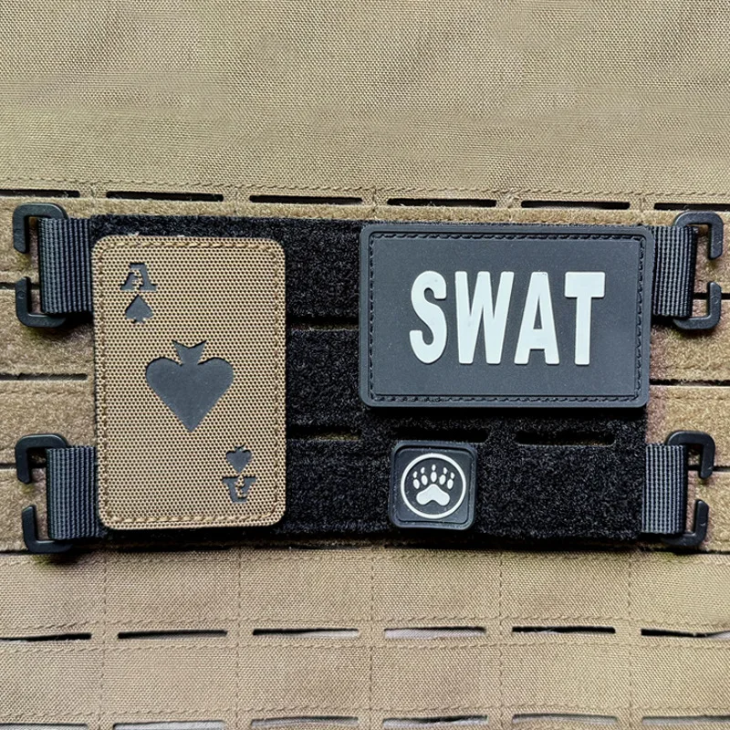 Tactical Patches Panel Molle Patches Hook and Loop Molle Strip Attachment Mini Patches Board for Hunting Backpack Expansion