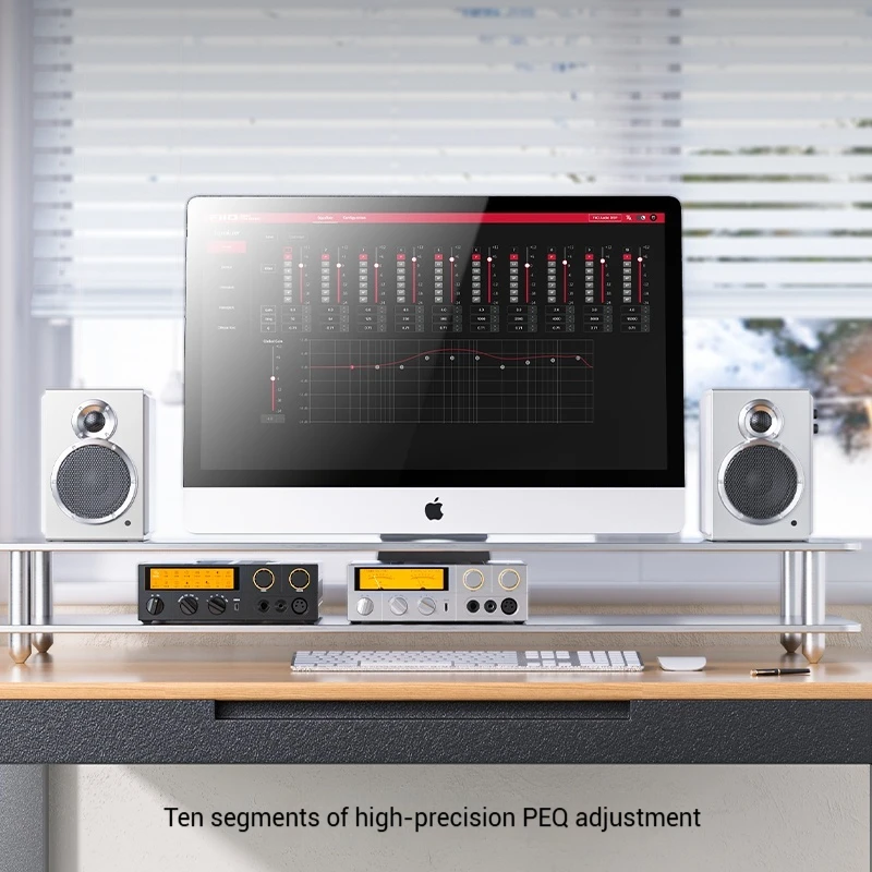 FiiO K15 سطح المكتب DAC ومضخم ضوت سماعة الرأس الراقية AKM DAC AK4497S * 2 مع شاشة لمس 3.93 بوصة 2.4G/5G ثنائي النطاق WIFI مخصص