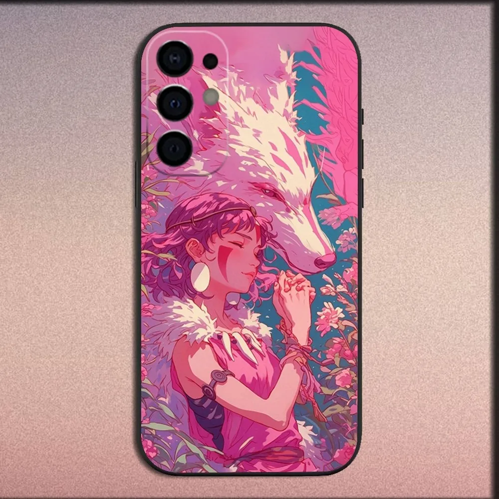 M-Mononoke H-Himes Phone Case For Samsung S25,S24,S21,S22,S23,S30,Ultra,S20,Plus,Fe,Lite,Note,10,9,5G Black Soft Cover