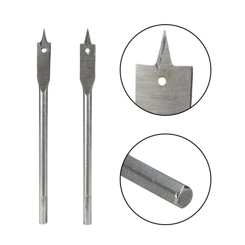 Hole Opener Wood Drilling Spade Drill Bits for10/12/16/18/20/25MM Hex Shank Woodworking Rools Flat Hole Drill Bits 