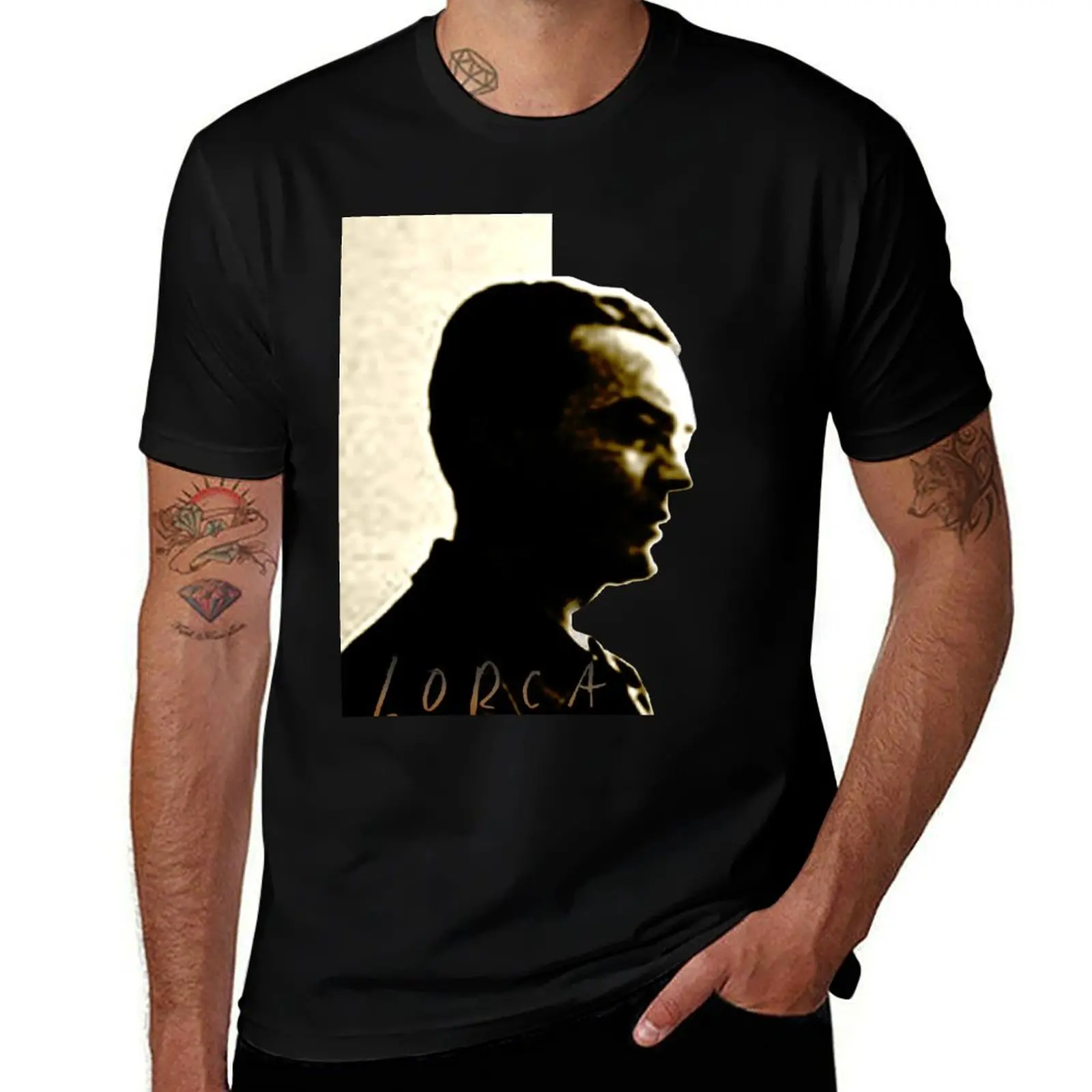 Camiseta Garcia Lorca, camisetas de gran tamaño, ropa de boutique de San Valentín, camiseta para hombre, camiseta de diseñador de gran tamaño para hombre