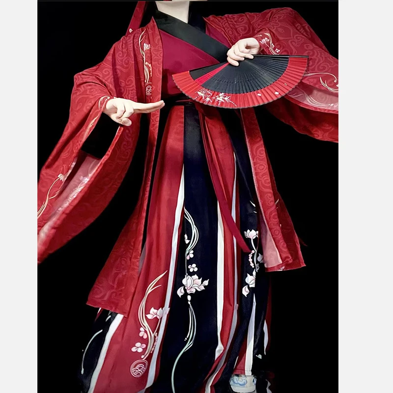 Han Fu For Men Modern Cosplay Dress Big Sleeve Kimono Traditional Asian Chinese Clothing Unisex Women's Anime Performance Party