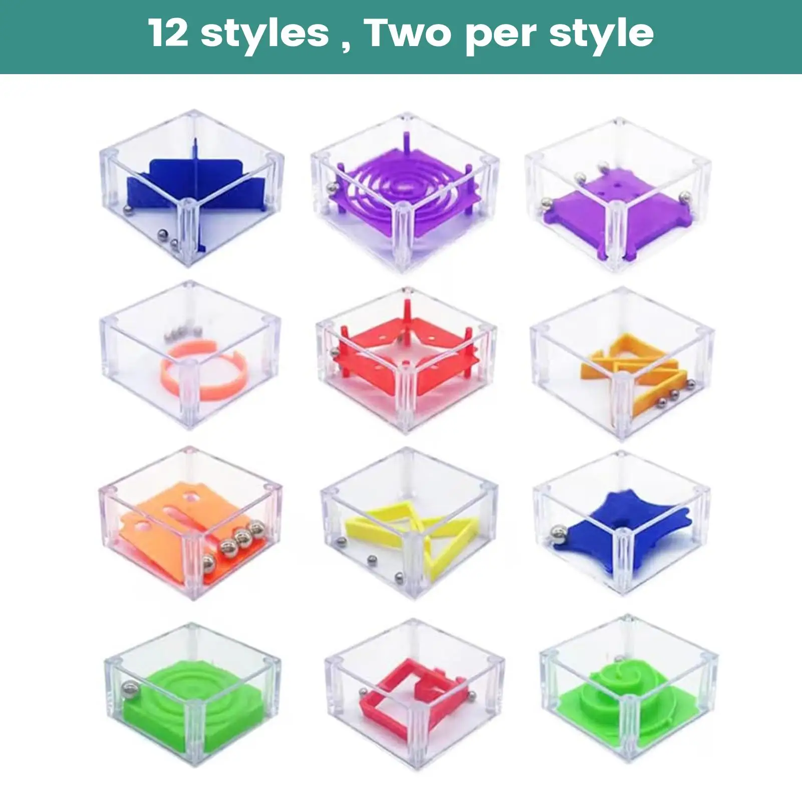 Labirinto 3D Puzzle Cube 24 Pezzi Rompicapo Gioco Giocattolo educativo di apprendimento per bambini Adulti Strumento di agitazione antistress Bomboniere