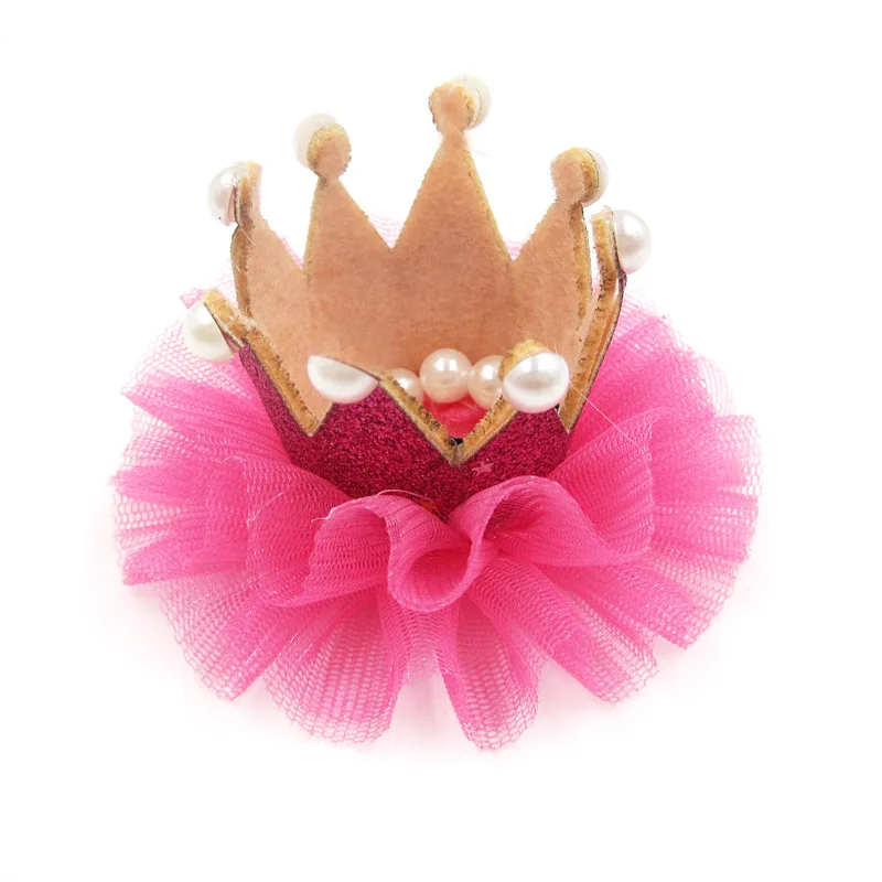 Baby Hair Clips Cute Lace Princess Crown Wedding Birthday Party Dressing Photography Decoration Christmas Hairpins Kids Headwear