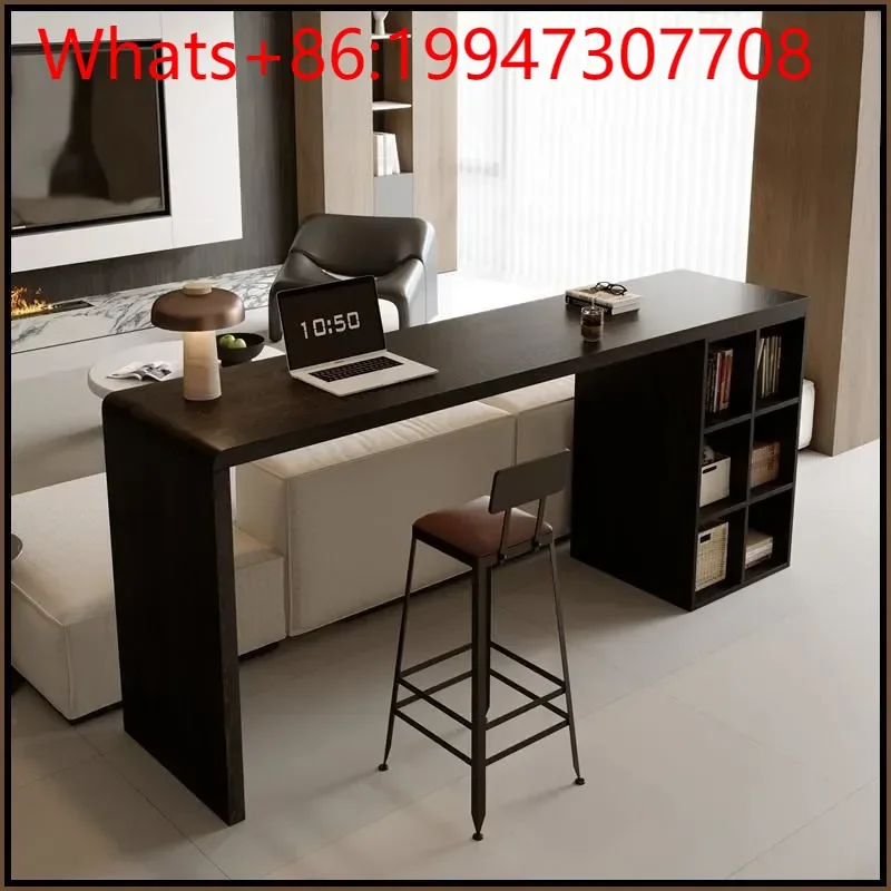 SJN raised solid wood desk ash wood home bar table partition horizontal hall sofa back long table workbench
