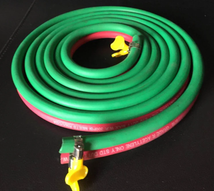 Red Green Twin Gas Hose Oxygen Propane Connecting Tube for Glass Lampworking Torch Supplies