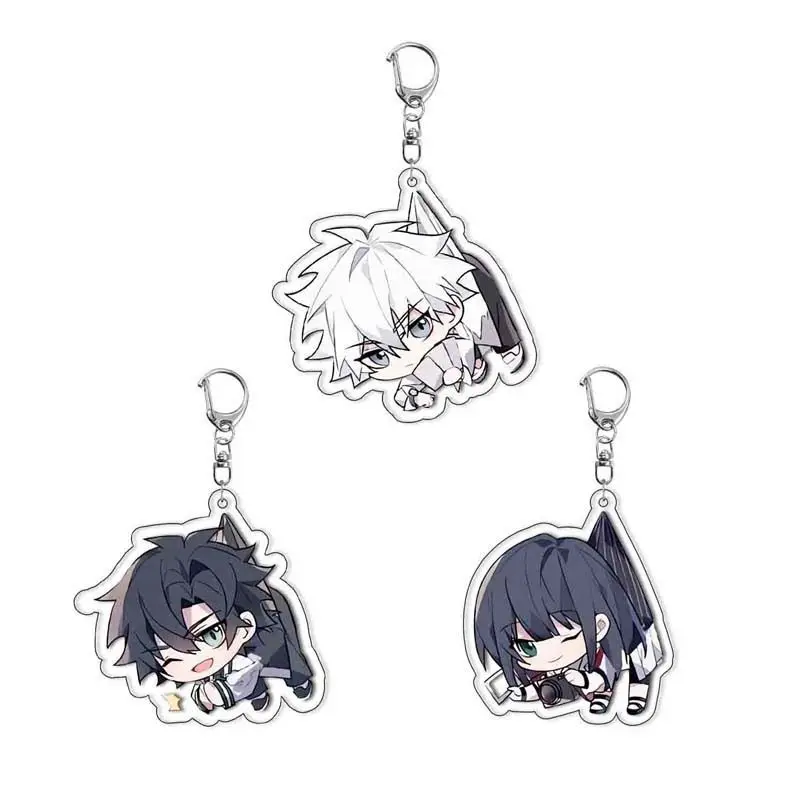 3pcs Anime Time Agent Cheng Xiaoshi Lu Guang Cosplay Acrylic Keychain Cute Bag Pendant Decoration Cartoon Toys Keyring Jewelry
