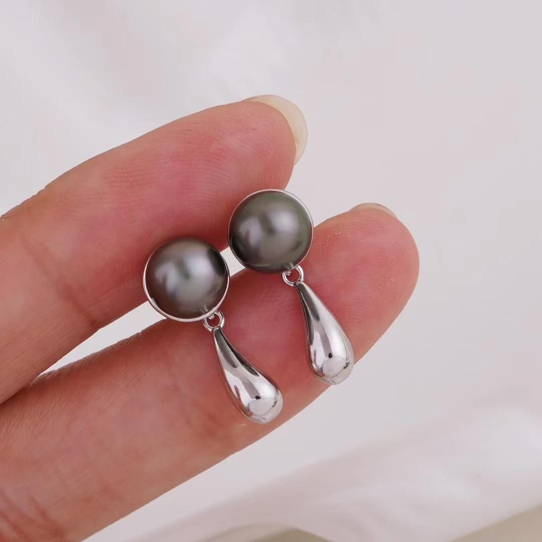 

Оптовая продажа, серьги из стерлингового серебра 925 пробы, базовые фурнитуры, крепления для ювелирных изделий, фурнитура, аксессуары для жемчуга 7-9 мм