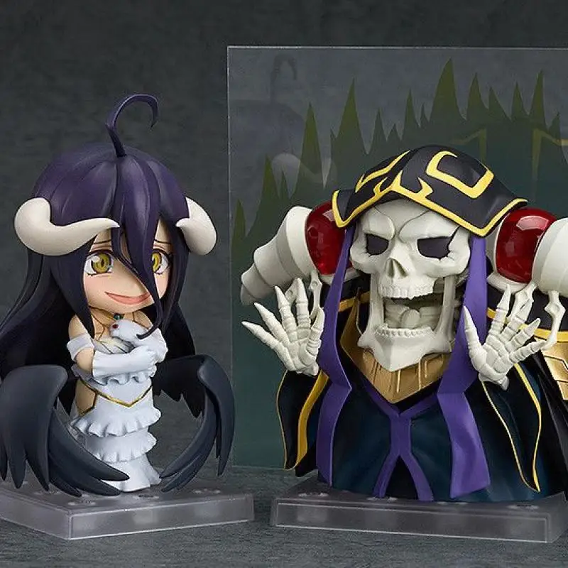 10Cm hot Anime Overlord Figure Ainz Ooal Gown Albedo Q-Version Pvc Cute Model Collectibles Doll Statue for Children Toy Gifts