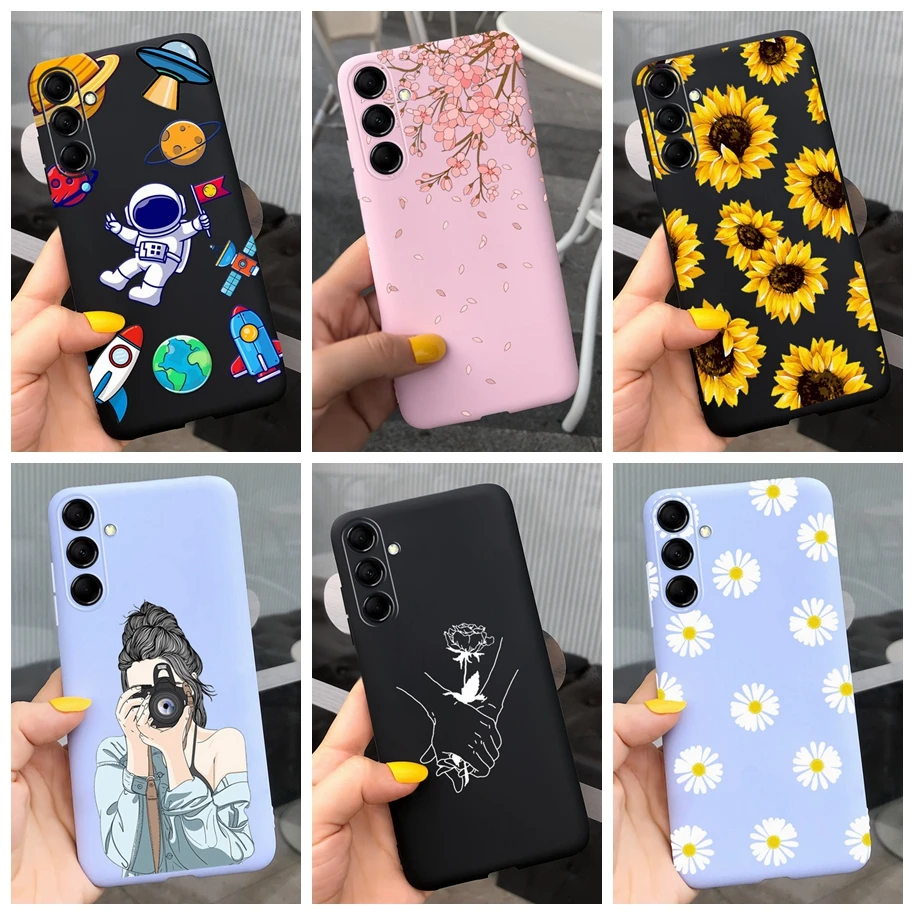 For Samsung A54 A34 5G Case For Samsung A24 4G Cover Cute Daisy Slim Matte Soft TPU Phone Funda For Samsung A 24 A 34 A 54 Coque