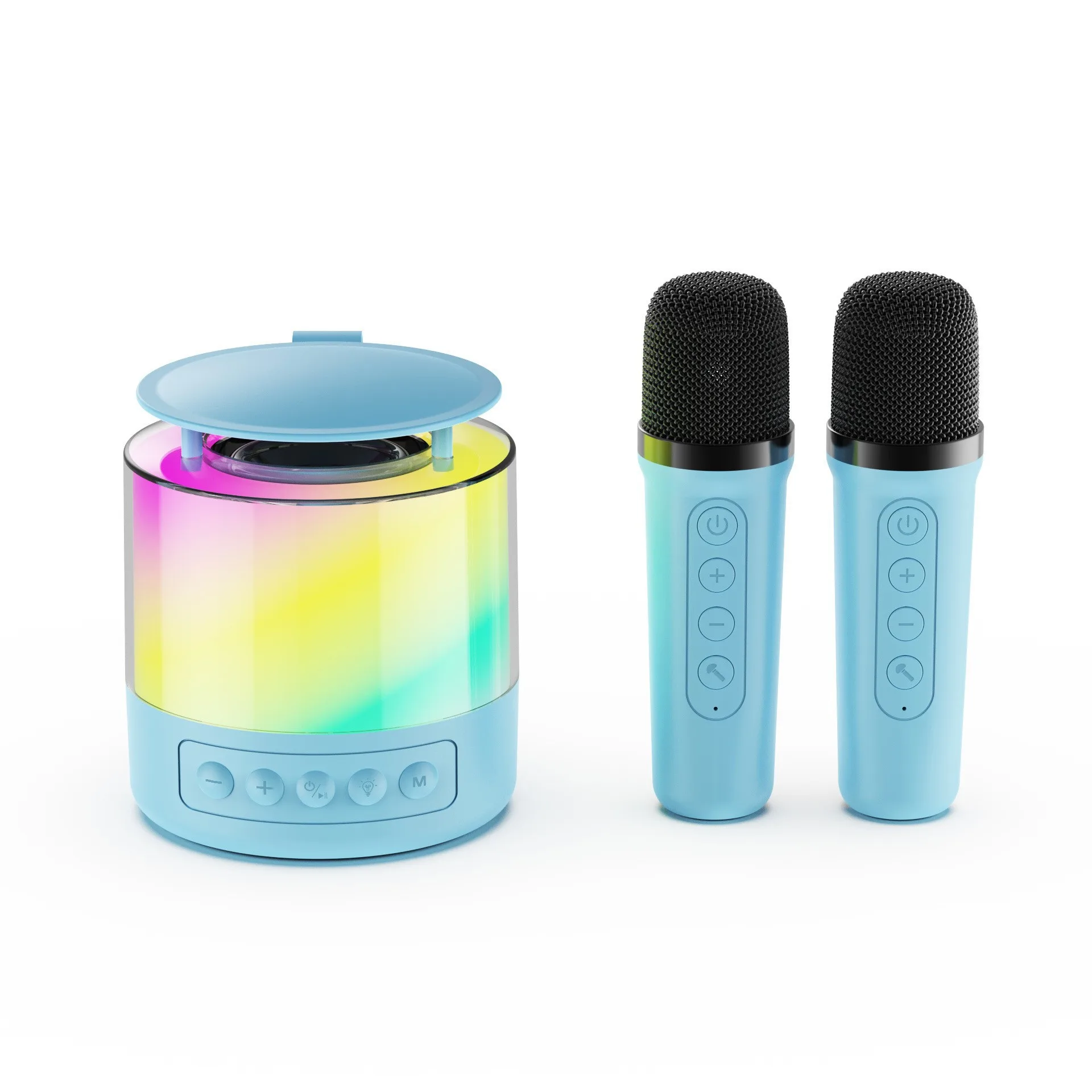 ZL090 Bluetooth Speaker With A Built-in Microphone, Mini Bluetooth Speaker With LED Ambient Light For Home Use, Karaoke Treasure