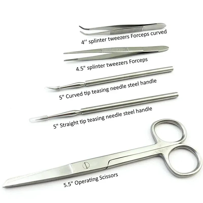 23pcs Dental Dissection Kit Premium Stainless Steel for Medical Suture Practice Surgical Training Students