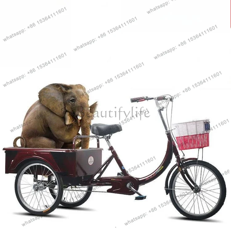Hot in the elderly tricycle transport adult pedal bucket folding dual-purpose carriage loading