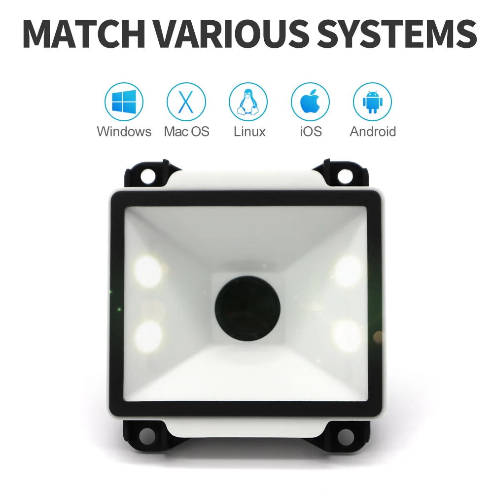 โมดูลเครื่องสแกนบาร์โค้ด Xincode Mini 2d สำหรับ Arduino แบบติดผนัง รองรับการสแกน QR บาร์โค้ด พร้อมพอร์ต RS232 TTL สำหรับตู้คีออสก์