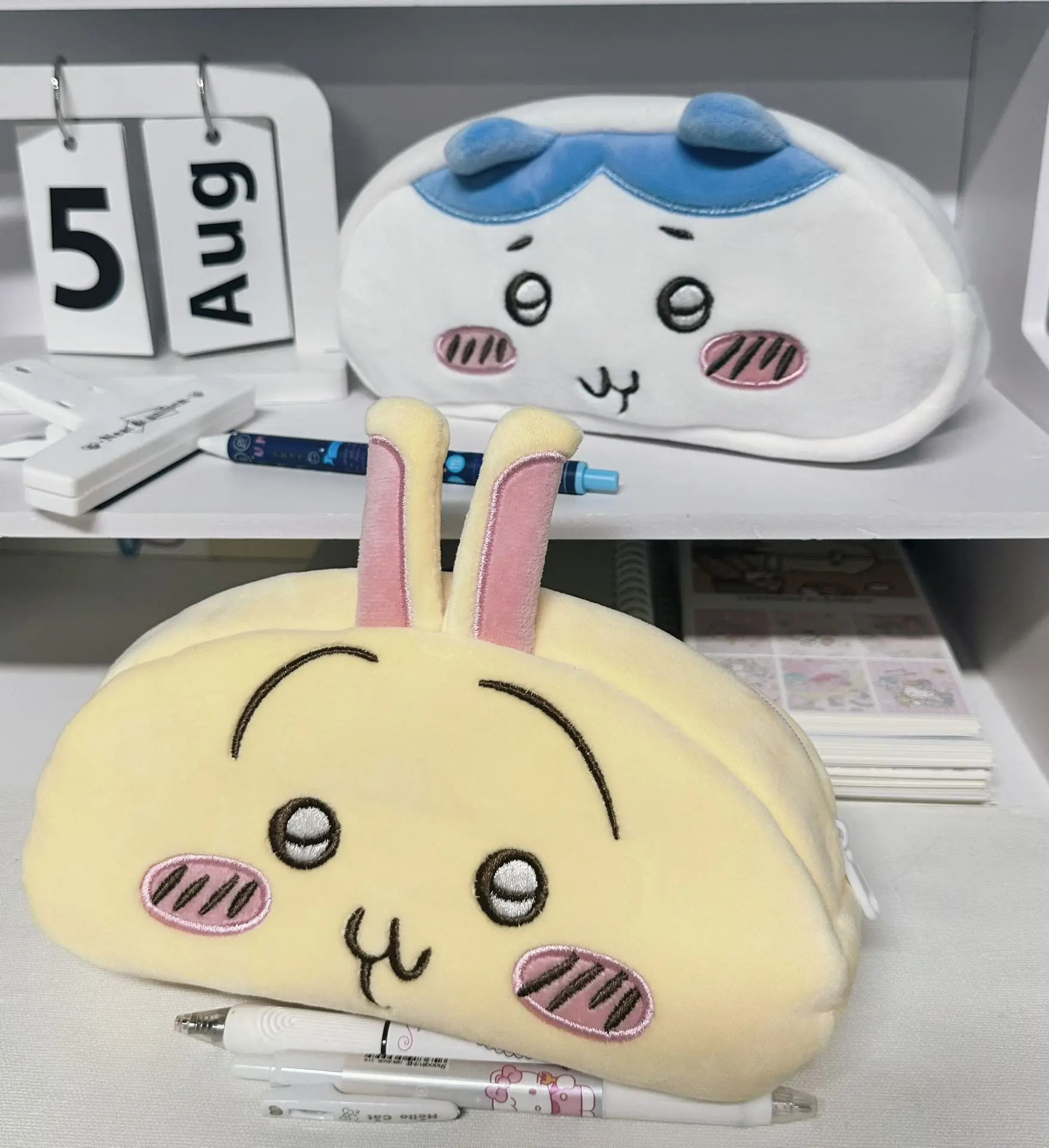 

2024 Cartoon Plush Bag Anime ハチワレ ちいかわ Cosmetic Storage Bags Cartoon Kawaii Pencil Case Girl Birthday Gifts