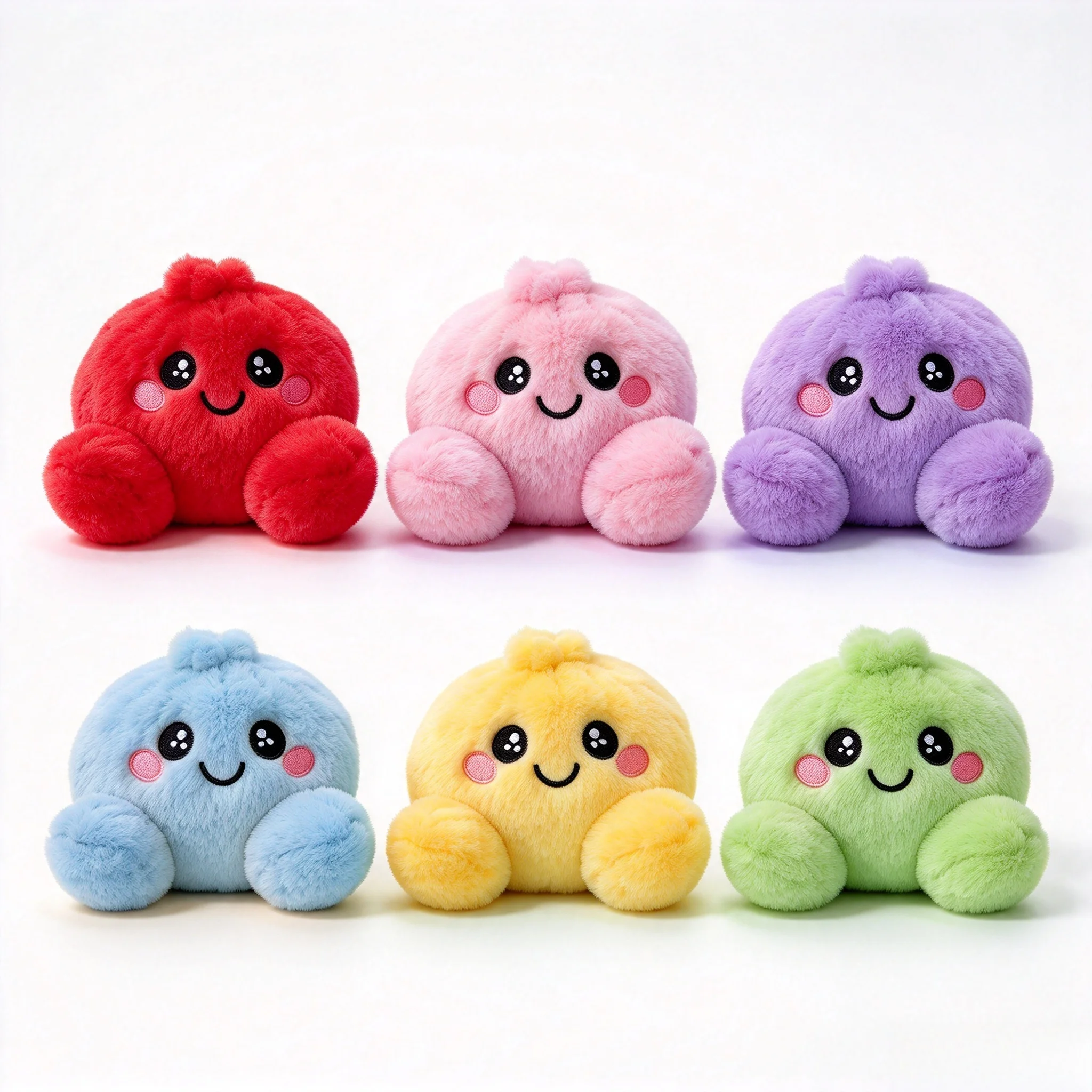 ^Stress-relieving Baozi Dumpling Series Cute Fluffy Dumpling Stuffed Toy, Decompression Baozi Fidget Toy Soft Plushie Gift