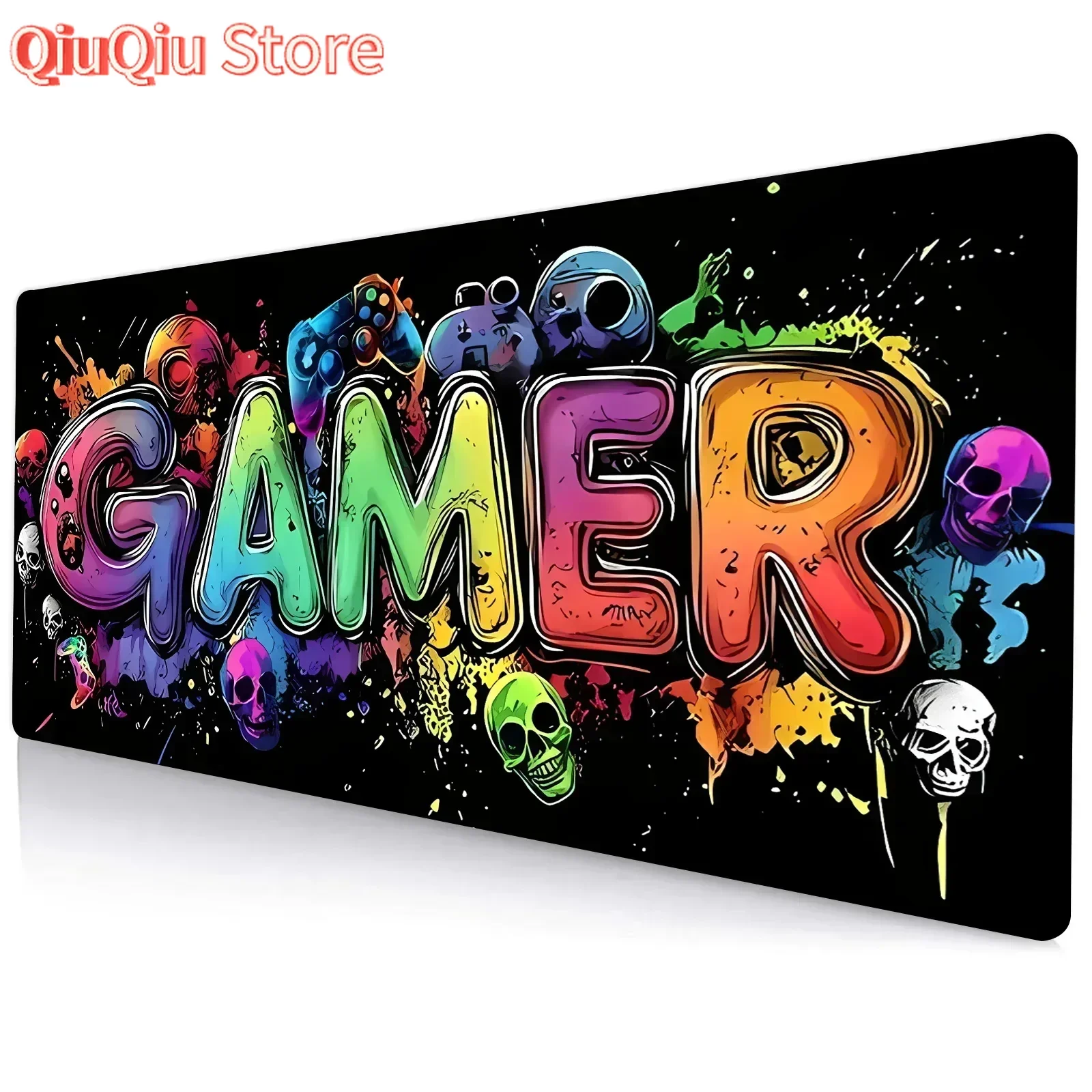 

Neon Gaming Controller Art Mouse Pad Large pc Carpet Mats gaming Desk Accessory Slipmat 900x400MM Table Mat for Table Computer