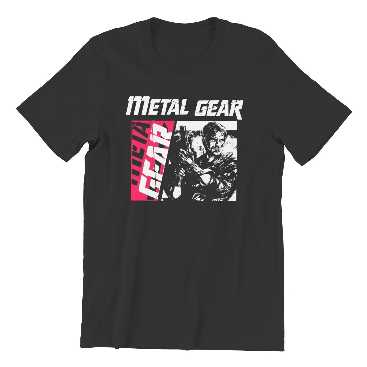 Metal Gear Retro Gaming Metal gear solid mgsv phantom pain T-Shirt for Men vintage Large size Cotton printed t-shirt