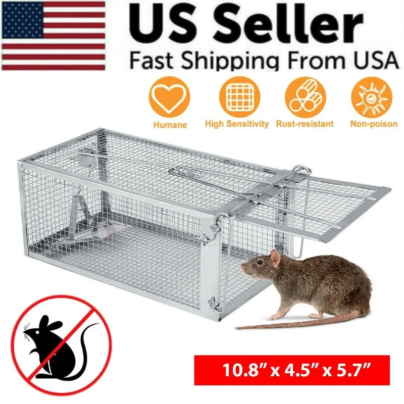 

Humanized rat trap live trap high sensitivity rust proof non-toxic easy to build reusable farm rodent trap rat catching tool