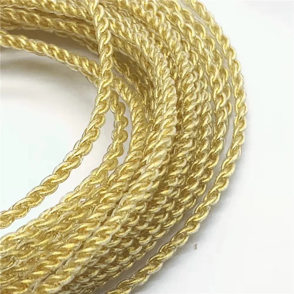 Cable chapado en oro de alambre de cobre de un solo cristal 7N 4 compartid 76 núcleos 5 metros