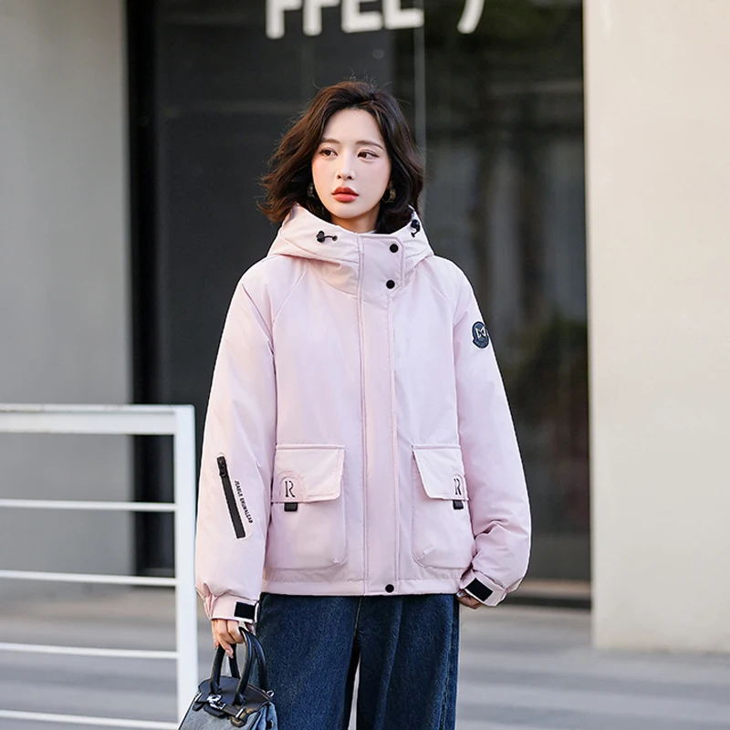 

Зимняя утепленная хлопковая куртка-парка для женщин: модная, теплая, свободного кроя, с наполнителем из хлопка, верхняя одежда для работы
