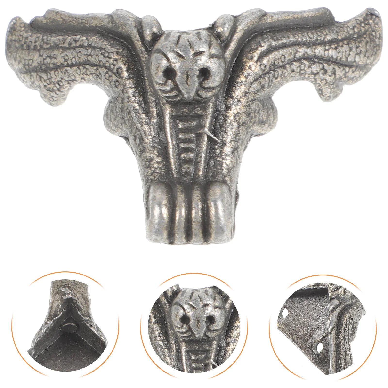 

8Pcs Zinc Alloy Furniture Legs Wooden Box Bronze Color 25x33mm Sofa Support Replacement Furniture Accessories Practical