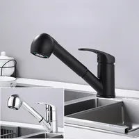 360 Degree Rotating Kitchen Zinc Alloy Pull-out Cold and Hot Telescopic  1/2 Interface Vegetable Basin Sink Faucet