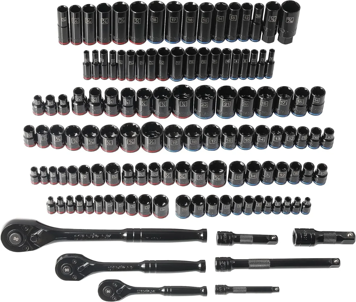 303-Piece Mechanics Tool Set, 120T Ratcheting Wrench, Professional, SAE/Metric