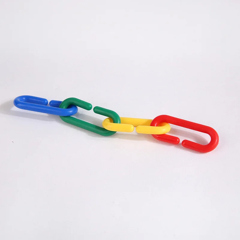 100PCS Parrot Toy Plastic Chain Honey Bag Flying Squirrel Parrot Toy C- shaped Hook Rainbow Bridge