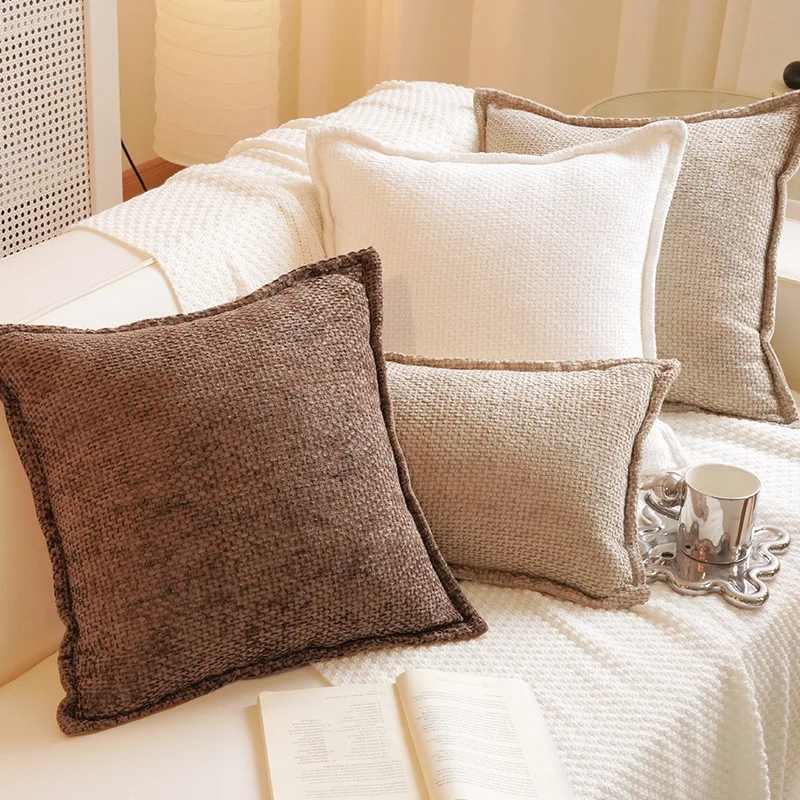 50X50/50X70CM Large Size Throw Pillow Cover Solid Simple Homestay Stamping Waist Cushion Cover Decor Home Decorative Pillowcase