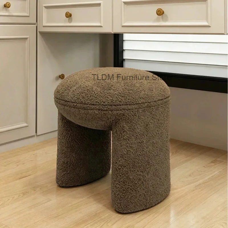 Cheap Vanity Chair Low Make Up Dining Cute Brown Vanity Chair Bench Mini Saddle Silla De Tocador De Maquillaje Furniture Bedroom