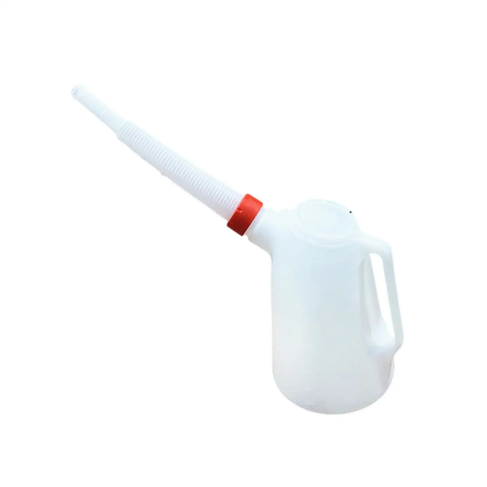 เหยือกตวงน้ํามันพร้อมฝาปิดพร้อมสเกลแบบพกพาที่มีประสิทธิภาพจ่ายน้ํามันจ่ายน้ํามันพร้อมพวยกระป๋องน้ํามันสําหรับรถยนต์ยานยนต์