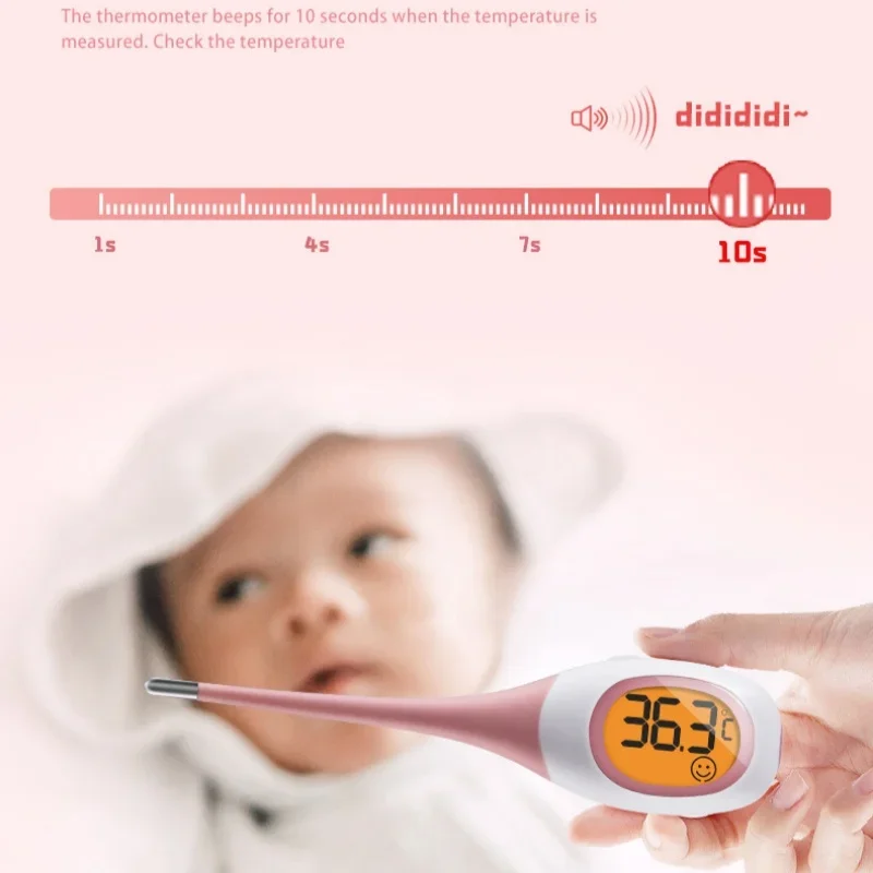 Fast Measurement Fever Thermometer Medical Household Digital LCD Thermometer Soft Head 8 Seconds Child Body Measure Merchandises