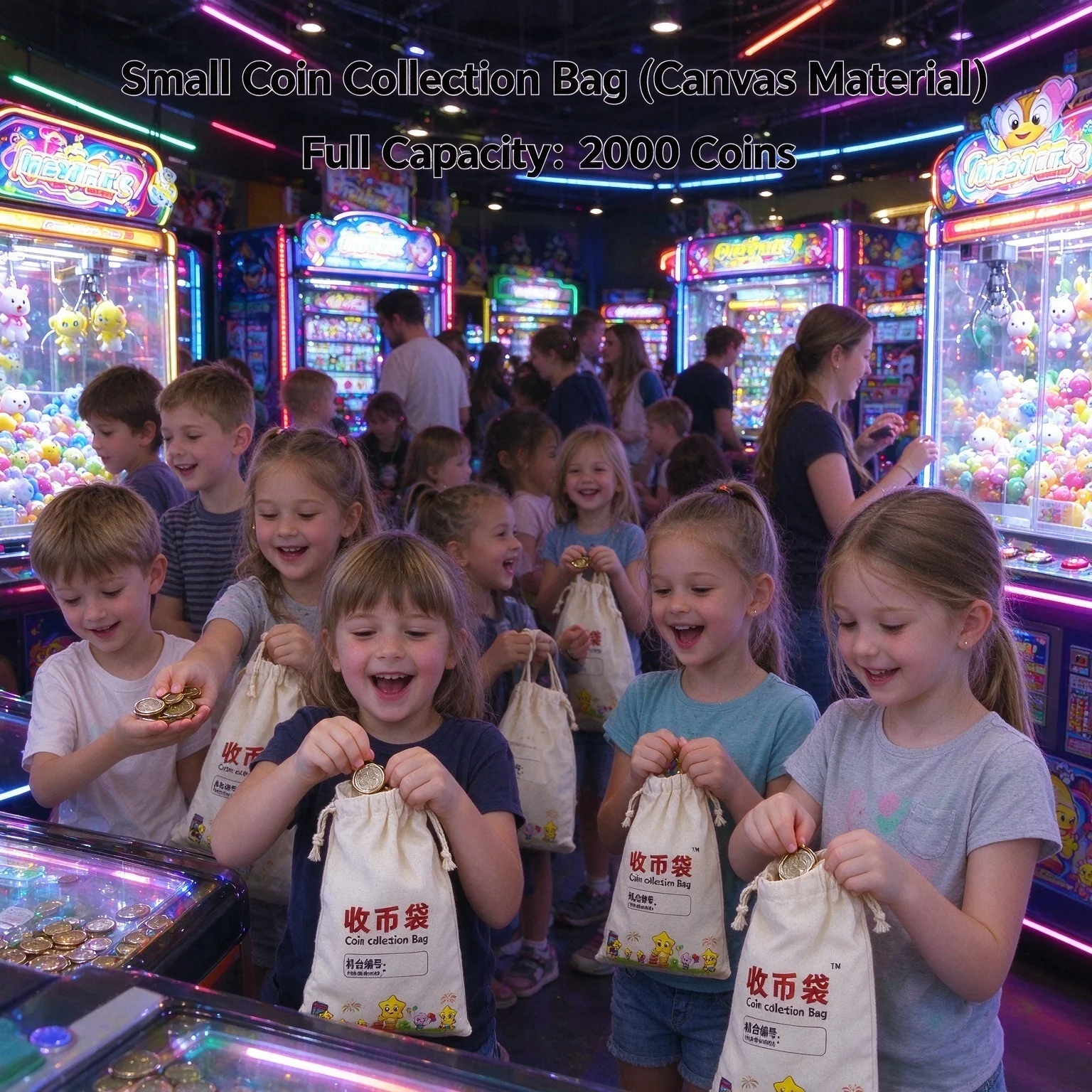 Arcade Game Token Storage Bag Arcade Coin Bag Game Token Storage Bag Coin-Operated Game Machine Accessories