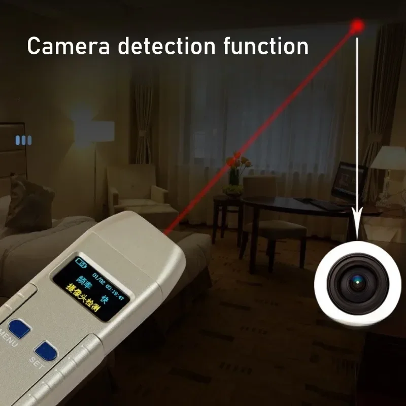 Wireless Signal Detector for Anti Spy Bug and Anti Spy Photography Inspection, Scanning Hotel Camera Signal Detector