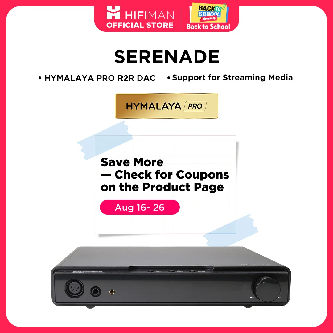 HIFIMAN SERENADE Hi-Fi DACとHYMALAYA PRO R2R DAC搭載のクラスAヘッドホンアンプ、ストリーミングメディア、LAN有線ネットワーク対応、ブラック