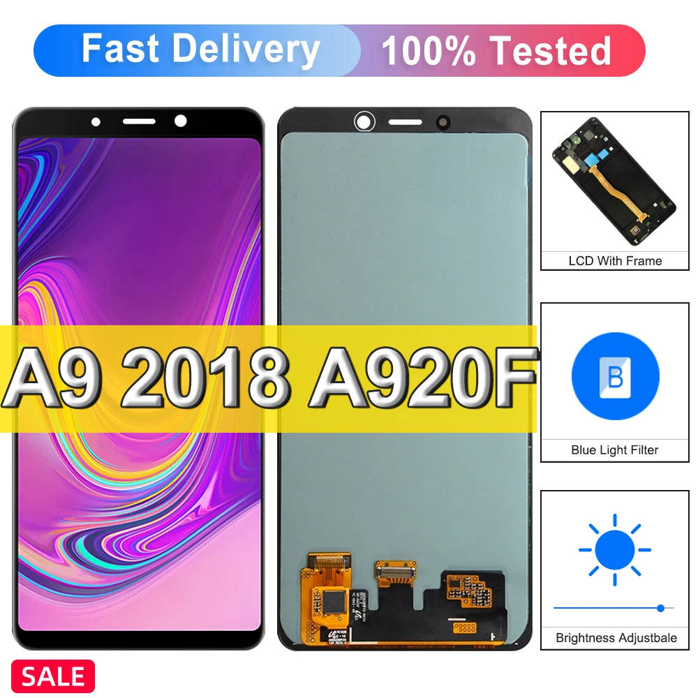 

6.3" Super AMOLED For Samsung Galaxy A9 2018 A920 LCD Display Touch Screen Assembly Replacement For Galaxy A920F A9Star Pro LCD