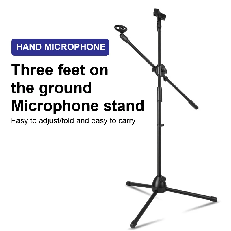 Tablet Phone Holder For Microphone Stand 65CM Crossbar Arms Mic Clip Extension Bracket Adjustable Tripod For Apple Ipad Iphone