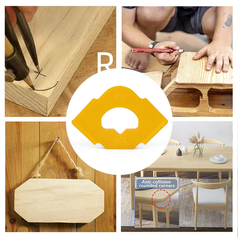 ABUG-Router Eckklemme Router Rundbohrer Vorlage Gerade Abschrägung Locator Schnellspanner Für Holzbearbeitung B