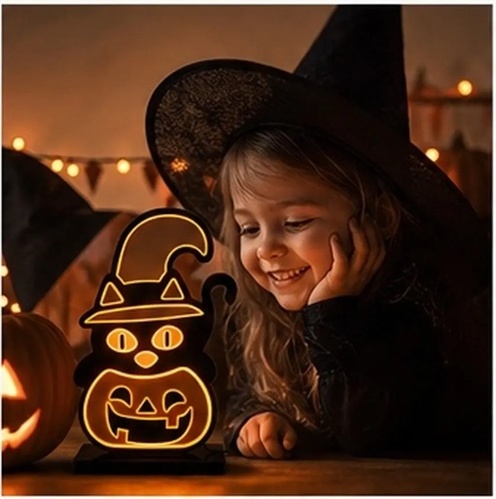 USB Powered Neon Light Halloween Pumpkin Sign LED Nightstand Lamp Indoor Tabletop Pumpkin LED Night Light Halloween Neon Sign